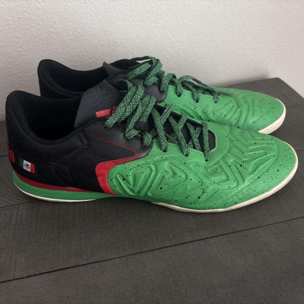 adidas X 15.2 Indoor Soccer Shoes Green Red Black Mexico Low Top Men’s Size 12